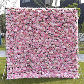 Aperturee - Aperturee Outdoor Artificial Pink Flowers For Wall Decoration